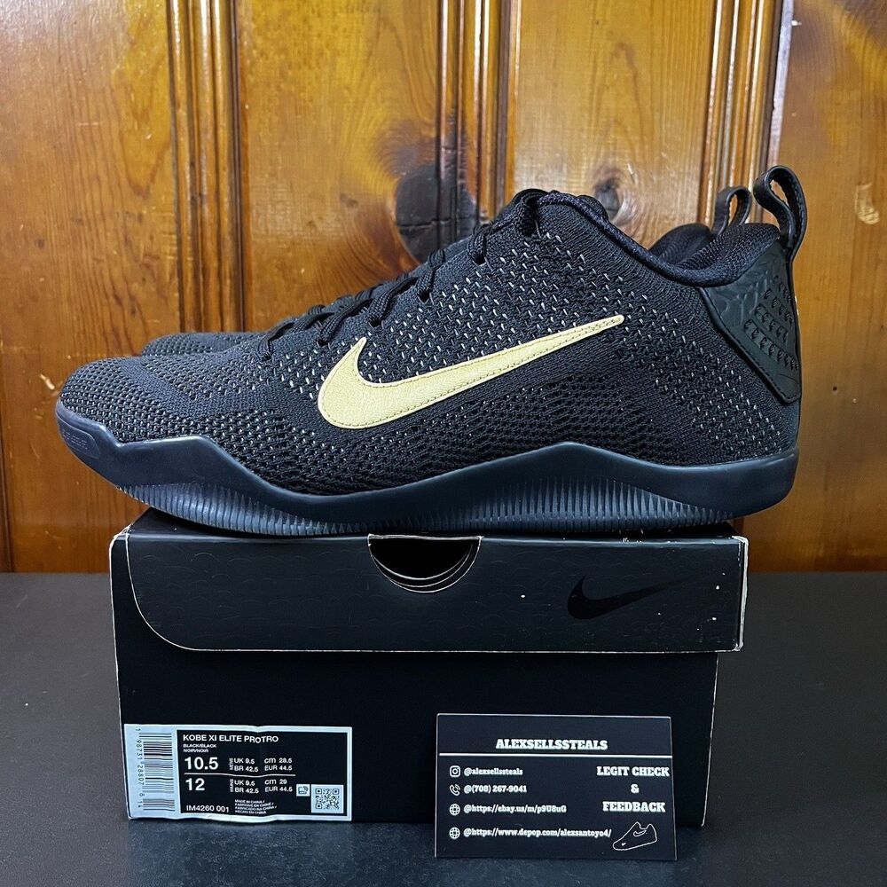 Kobe 11 Protro Elite Fade to Black 2026 Black/Gold Men's Size 10.5 IM4260-001